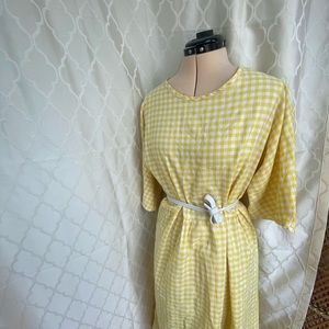 Yellow gingham extra large dress